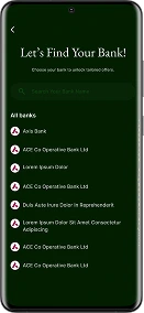 Enter Bank Name & Card Type